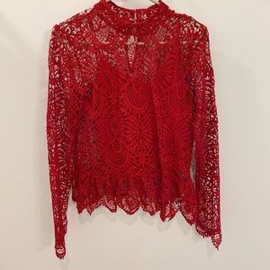 Zara lace shirt with attached tank